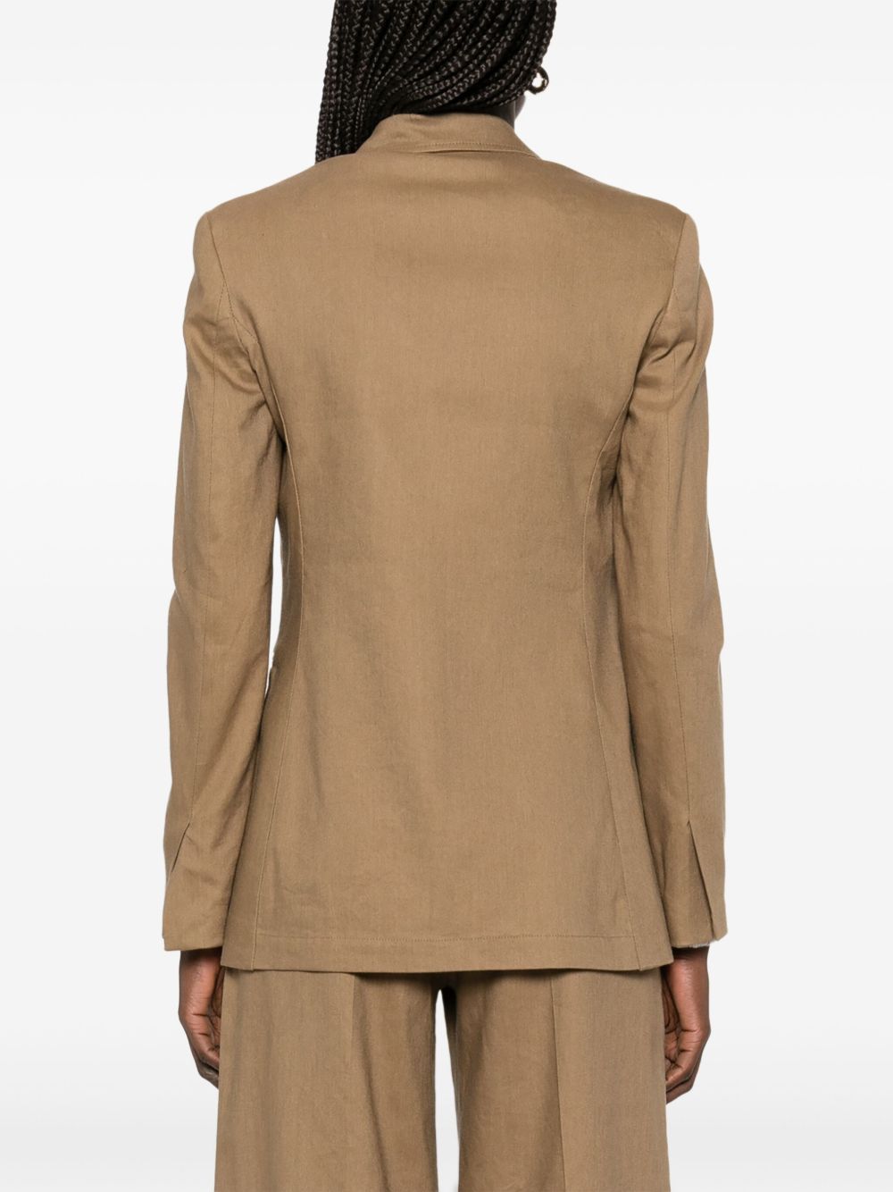 Alysi Jackets Brown Linen/flax