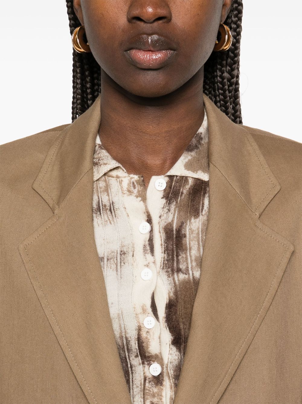 Alysi Jackets Brown Linen/flax
