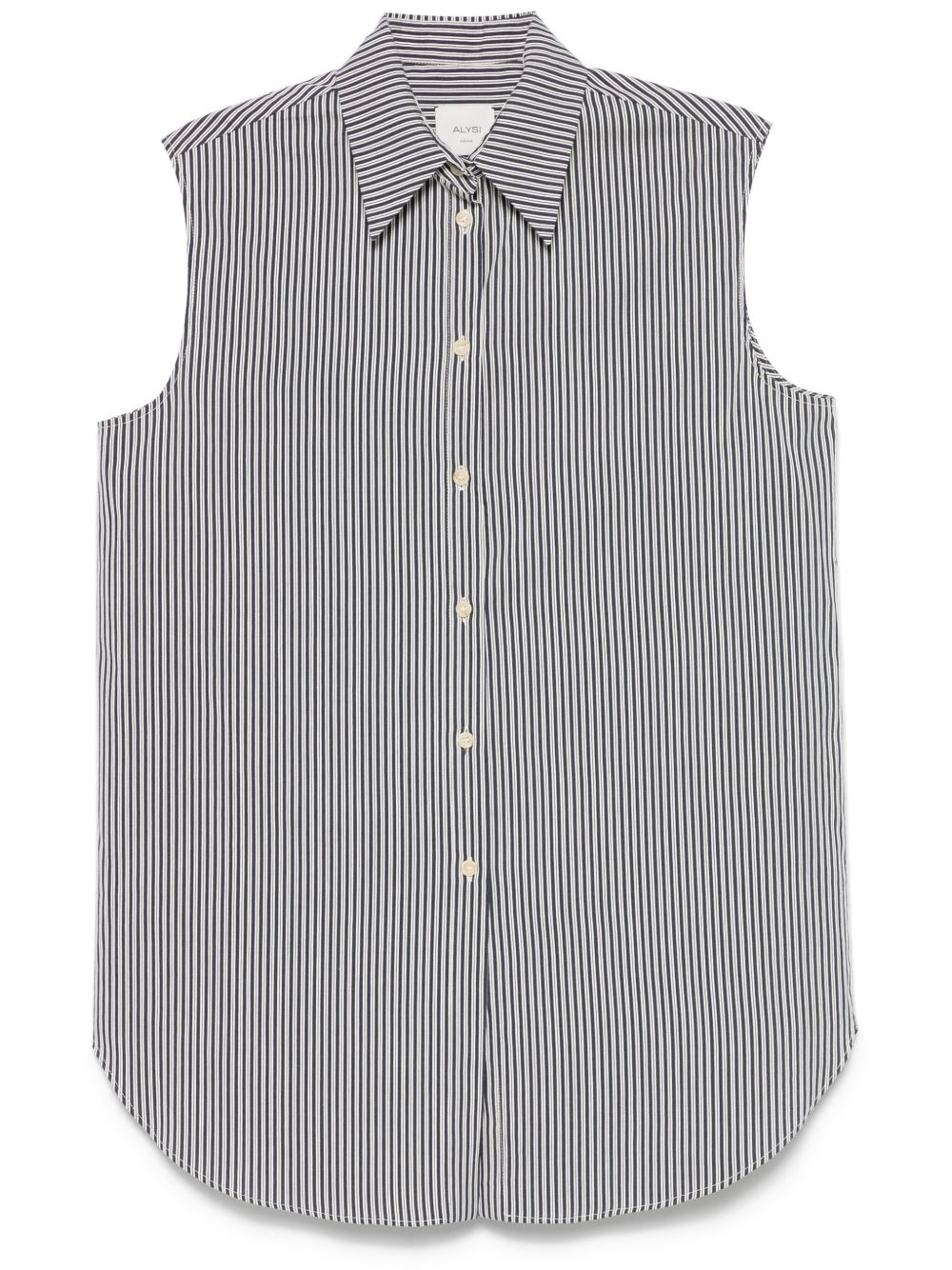 Alysi Shirts Blue Cotton Silk