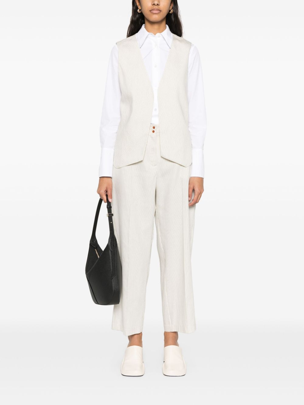 Alysi Trousers White Polyester