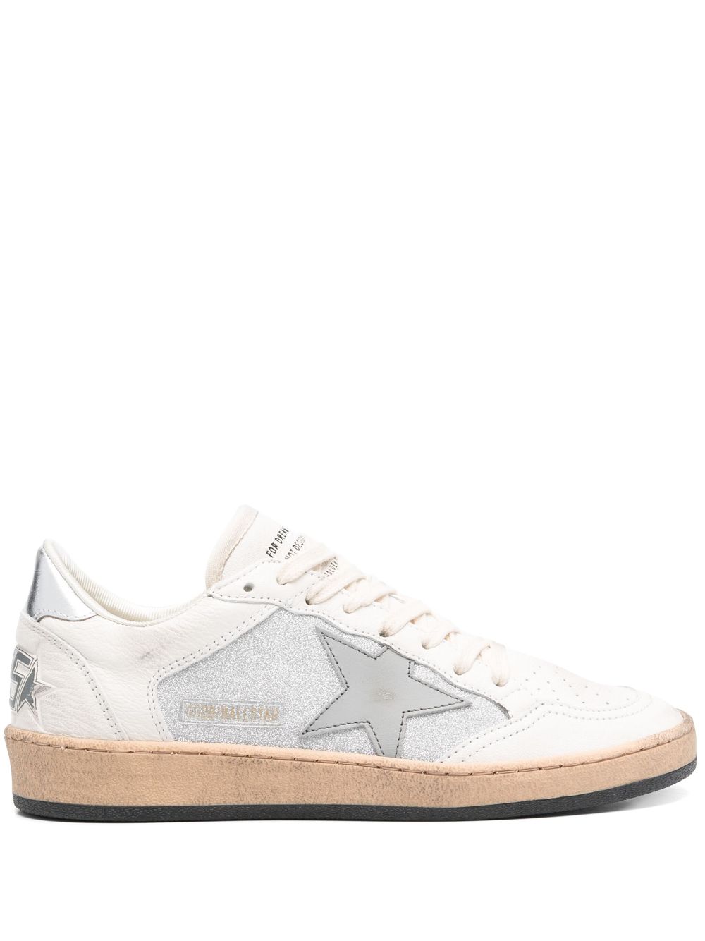 Golden Goose Sneakers Silver Calf Leather