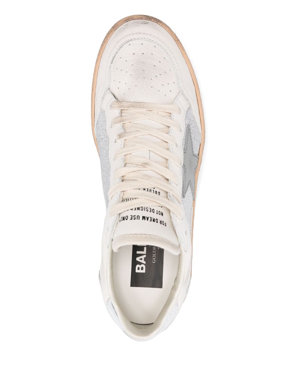Golden Goose Sneakers Silver Calf Leather