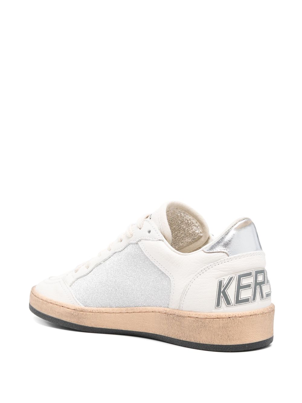 Golden Goose Sneakers Silver Calf Leather