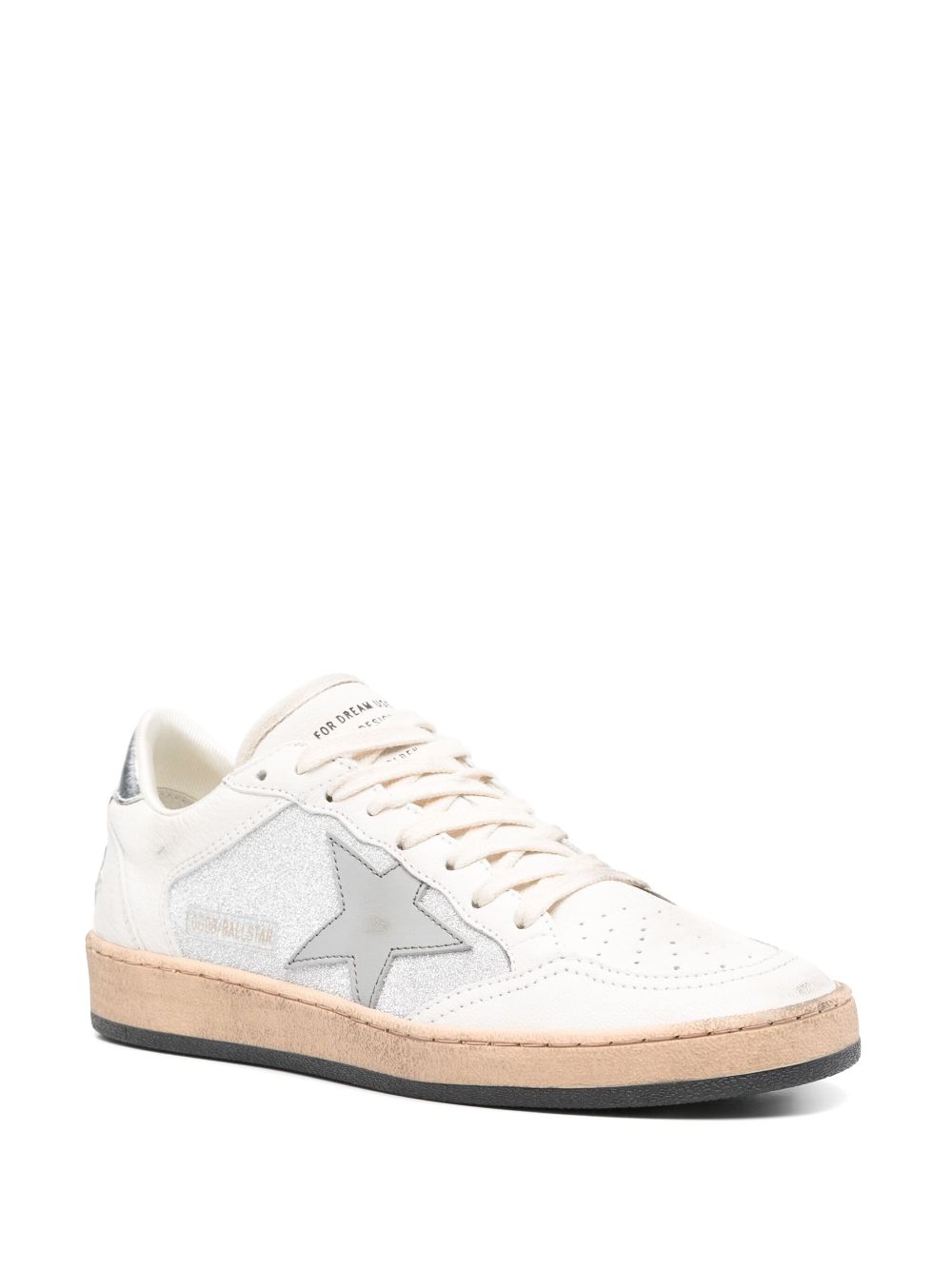 Golden Goose Sneakers Silver Calf Leather