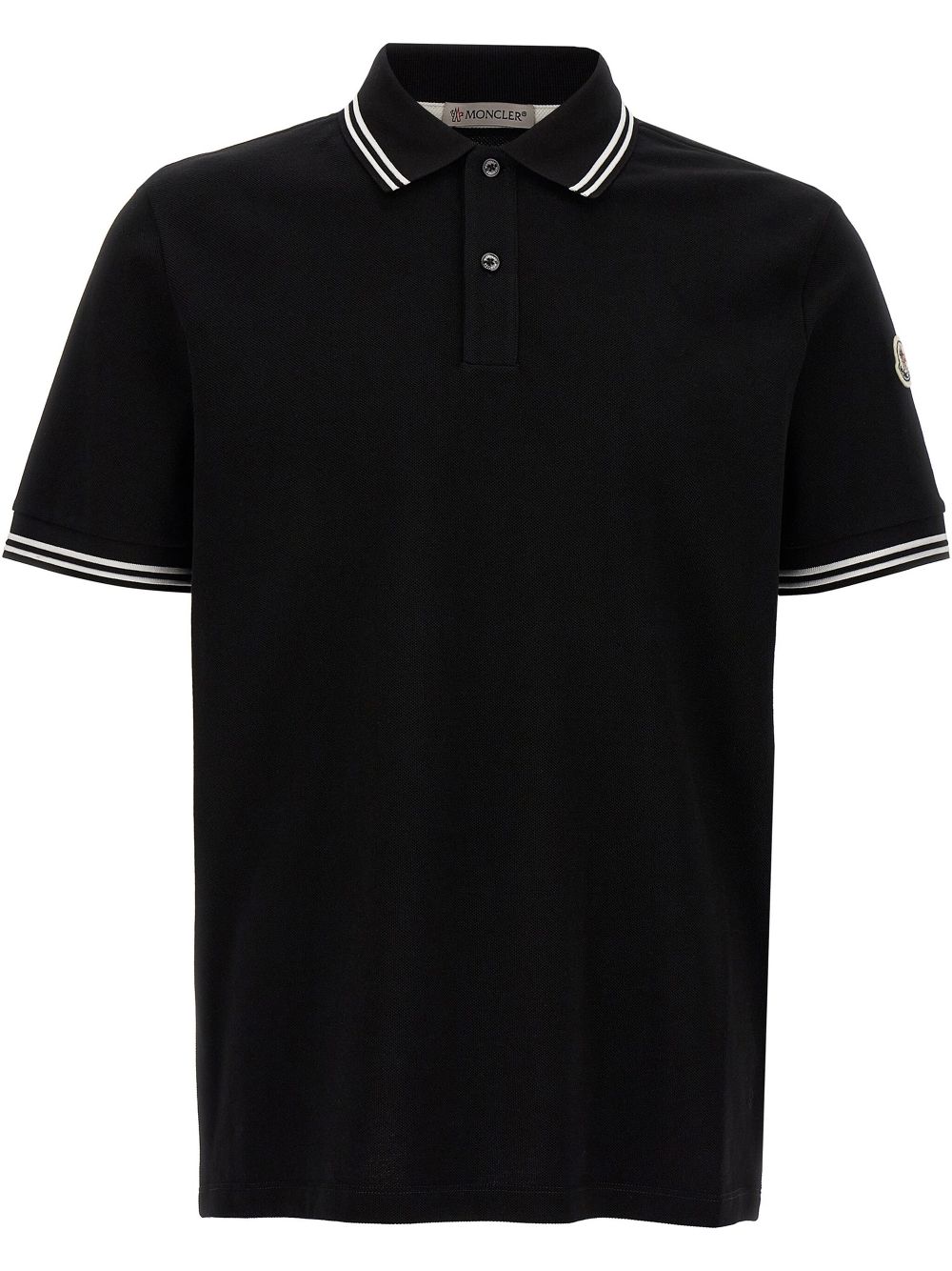 Moncler T-Shirts And Polos Black Cotton