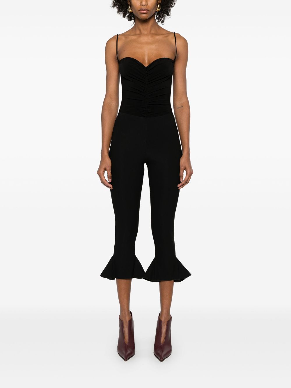 Norma Kamali Top Black Polyester Spandex
