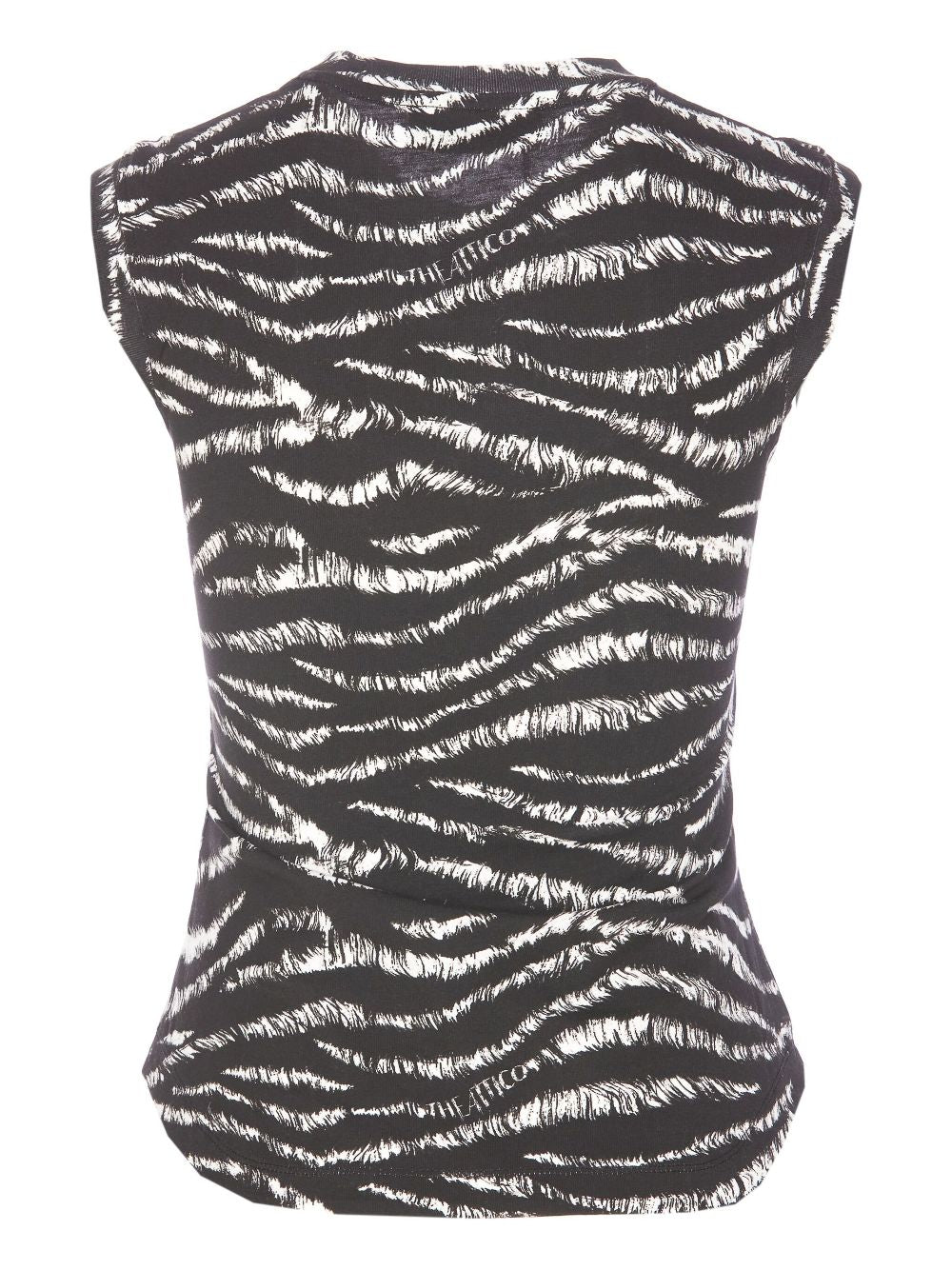 The Attico Top Zebrato Cotton