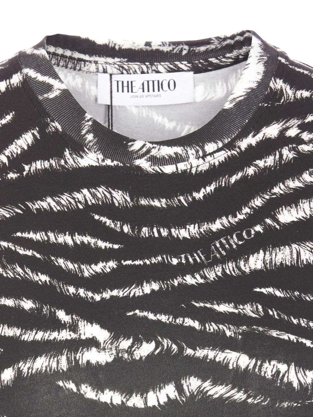 The Attico Top Zebrato Cotton