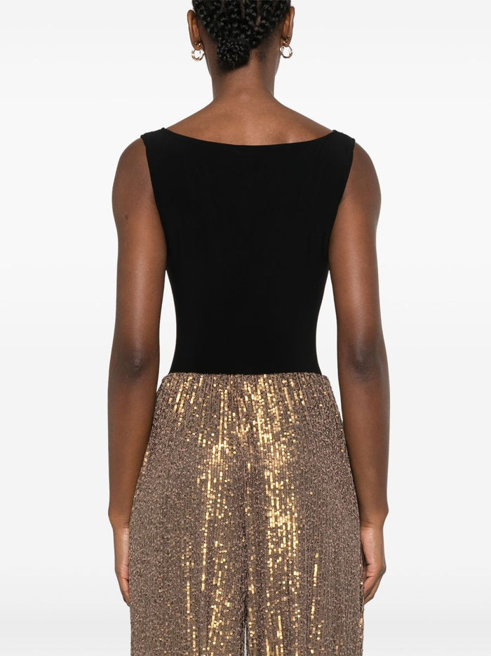 Norma Kamali Top Black Polester Elastane