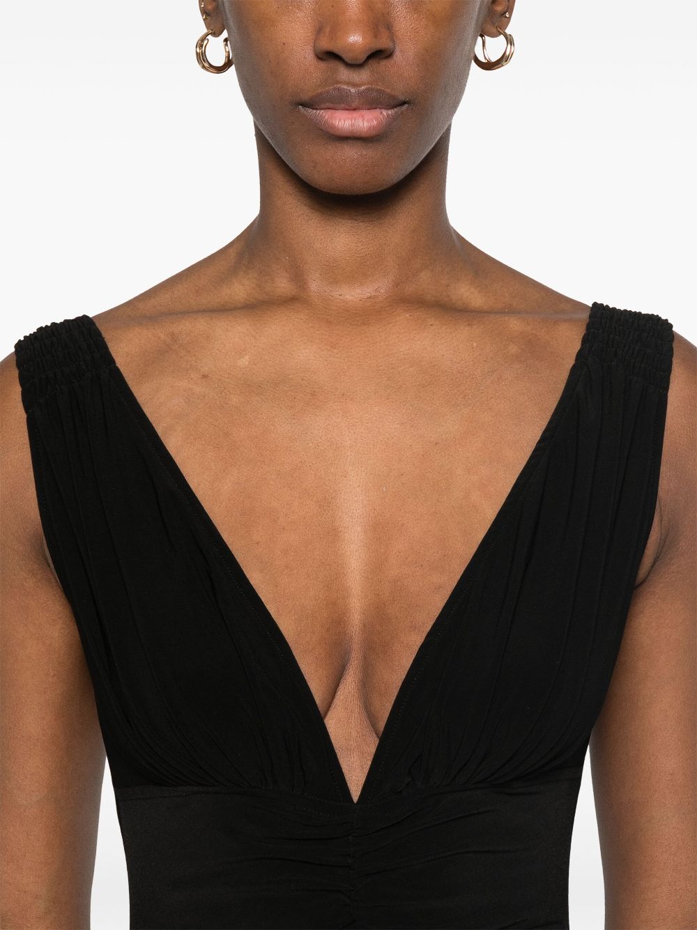 Norma Kamali Top Black Polester Elastane