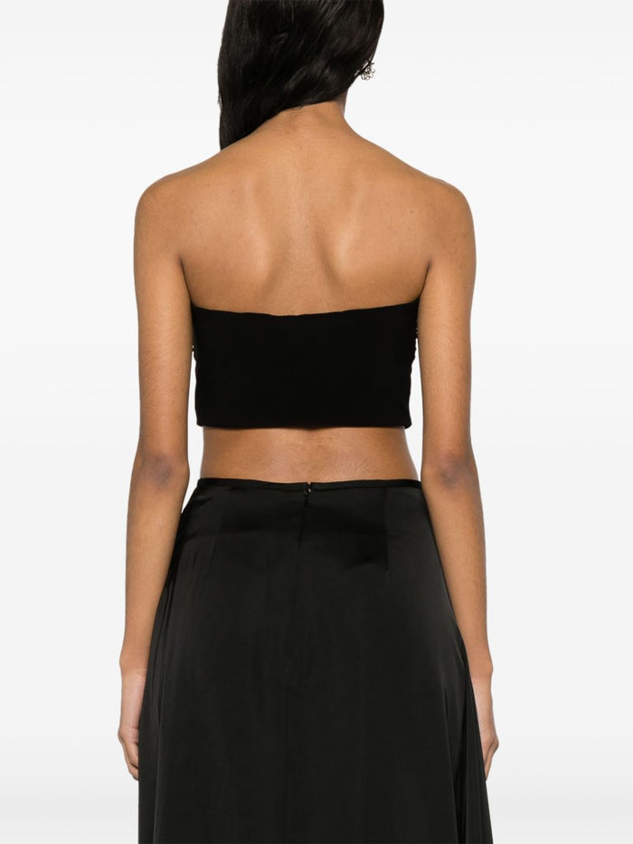 Norma Kamali Top Black Polyester Elastane