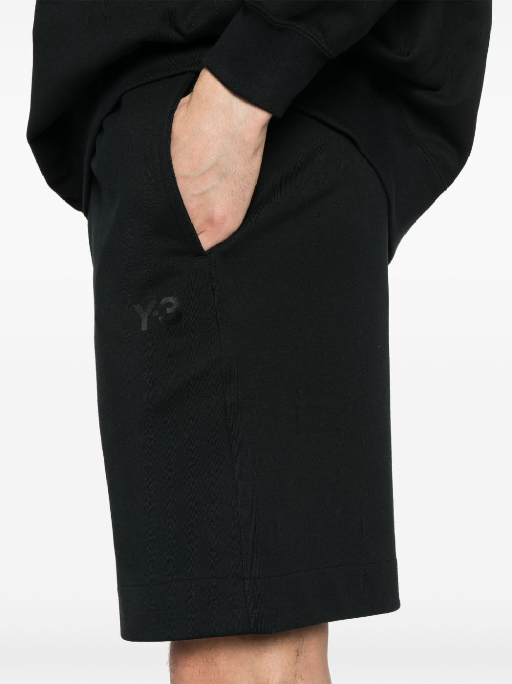 Y-3 Shorts Black Cotton Polyester