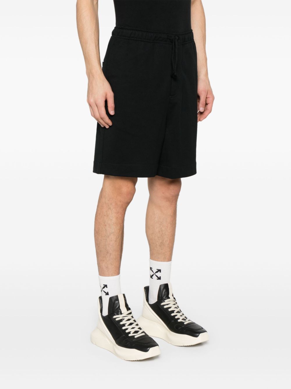 Y-3 Shorts Black Cotton Polyester