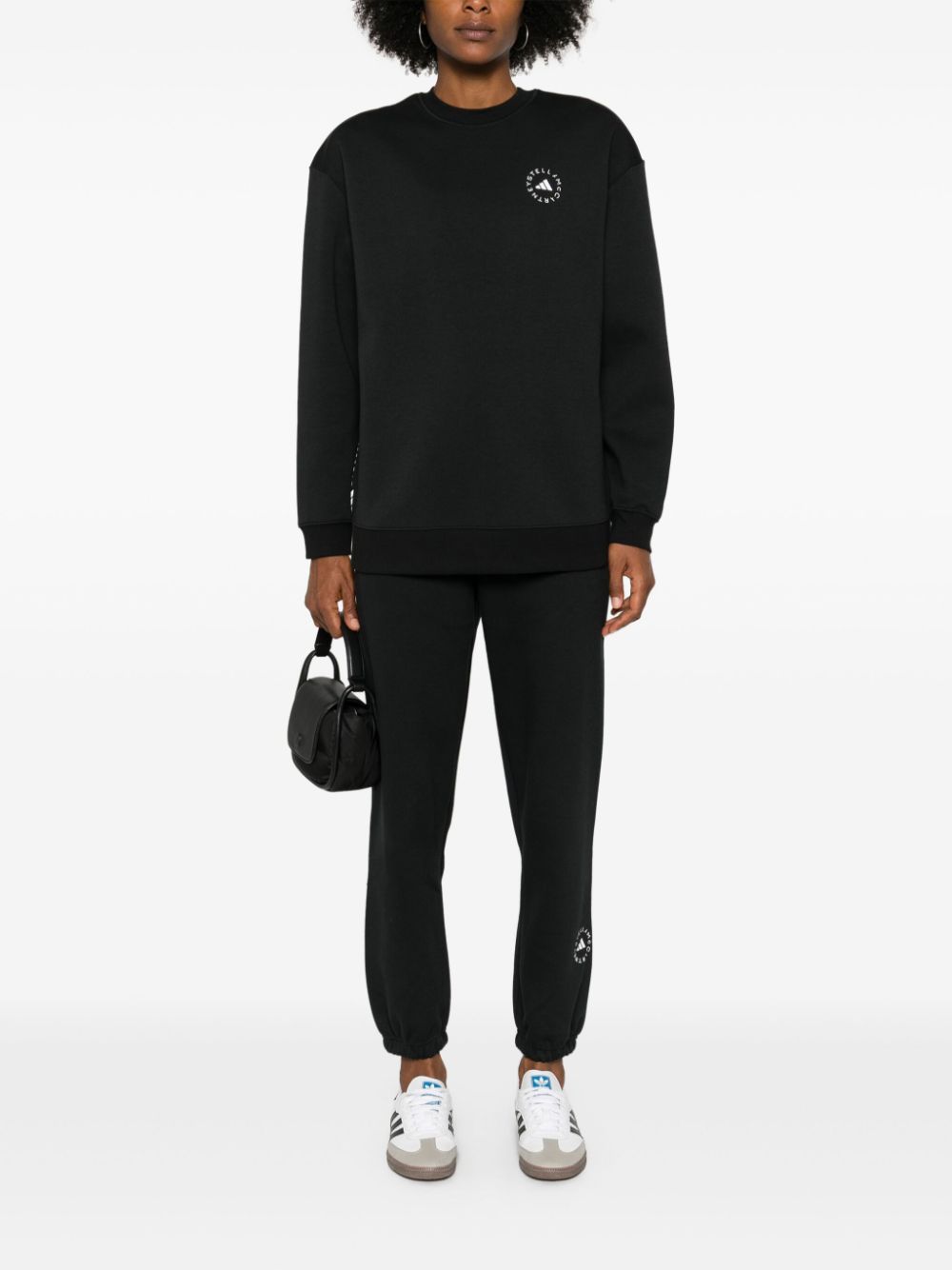 Adidas By Stella Mccartney Trousers Black Cotton Polyester