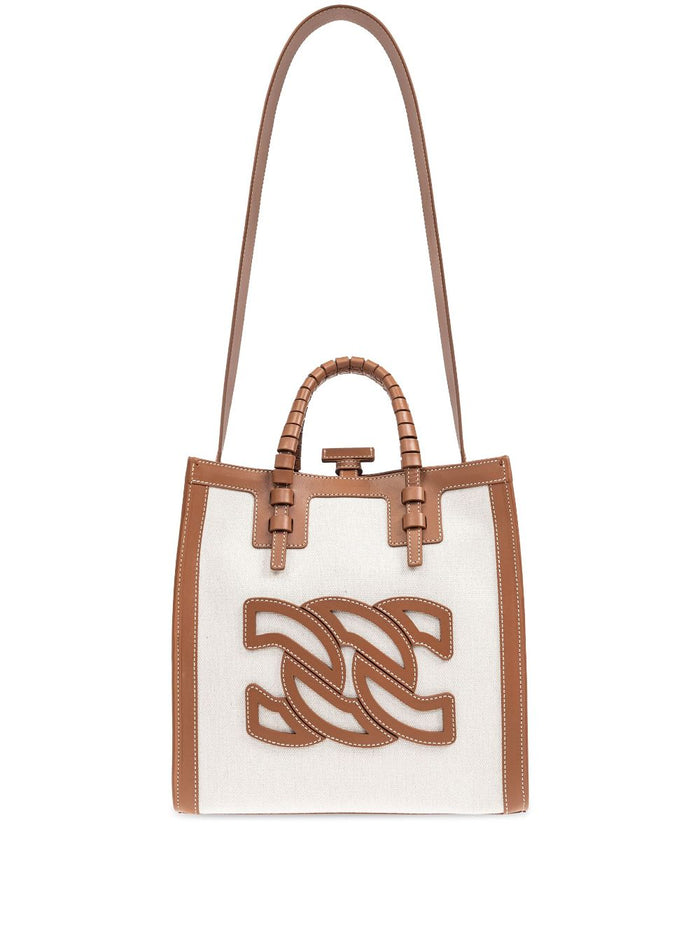 Casadei Bags Leather Brown Raffia