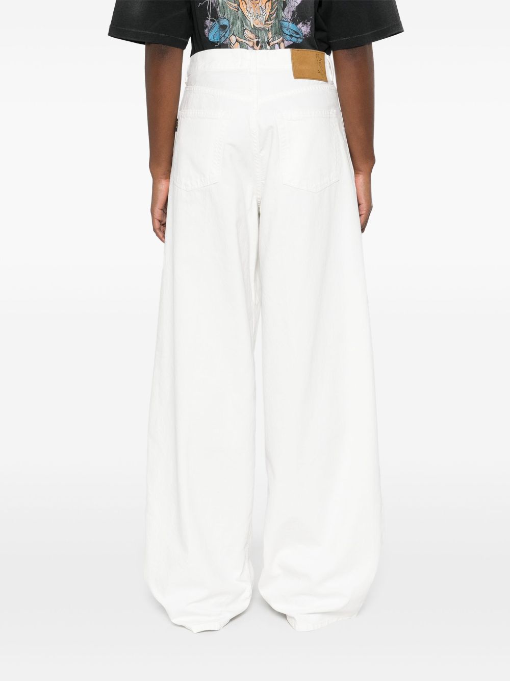 Haikure Jeans White Cotton Linen