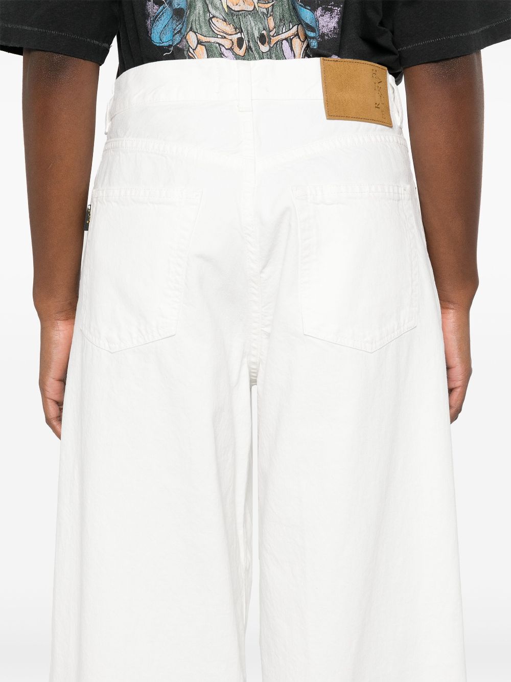 Haikure Jeans White Cotton Linen