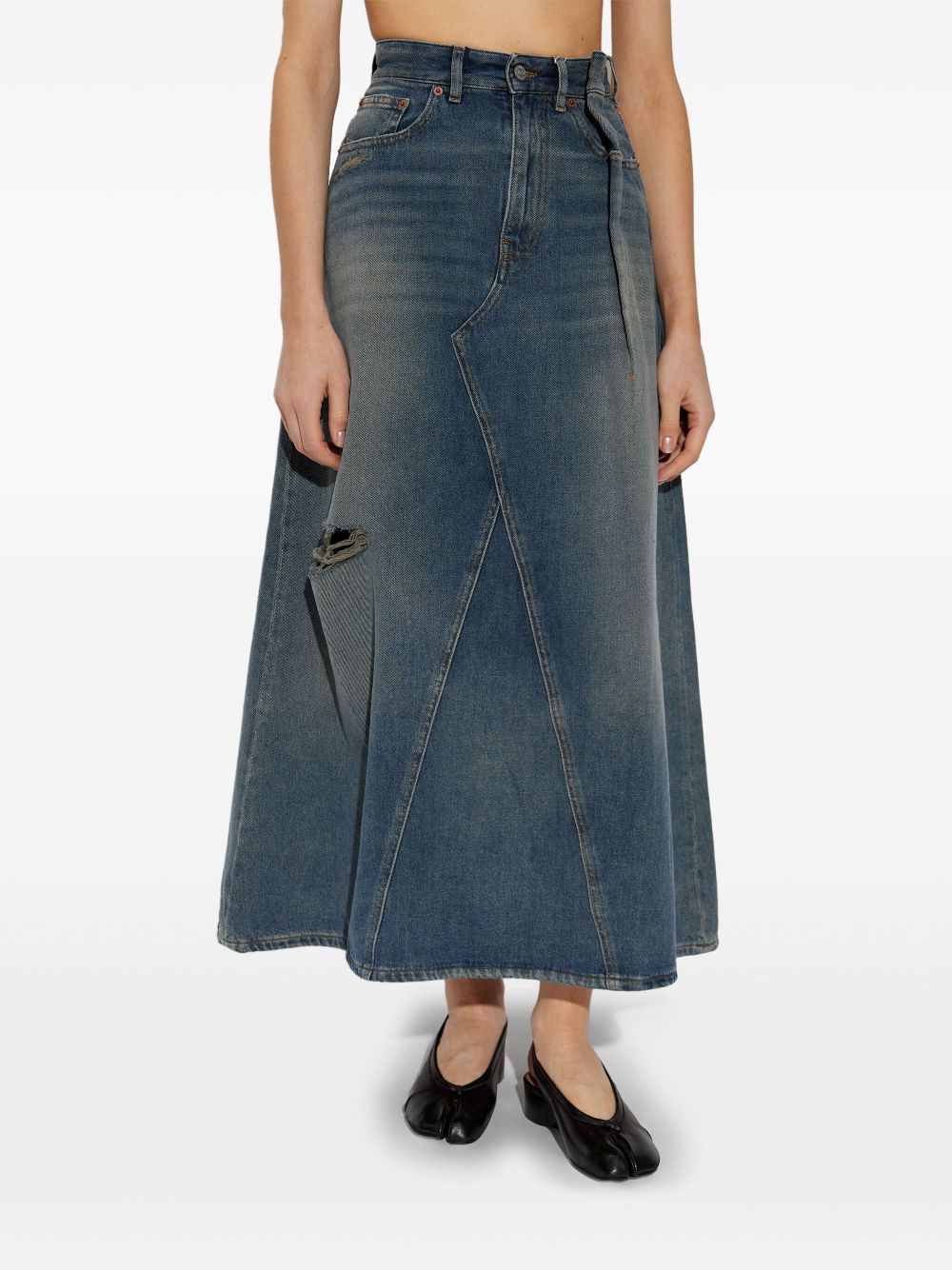 Mm6 Maison Margiela Skirts Clear Blue Cotton