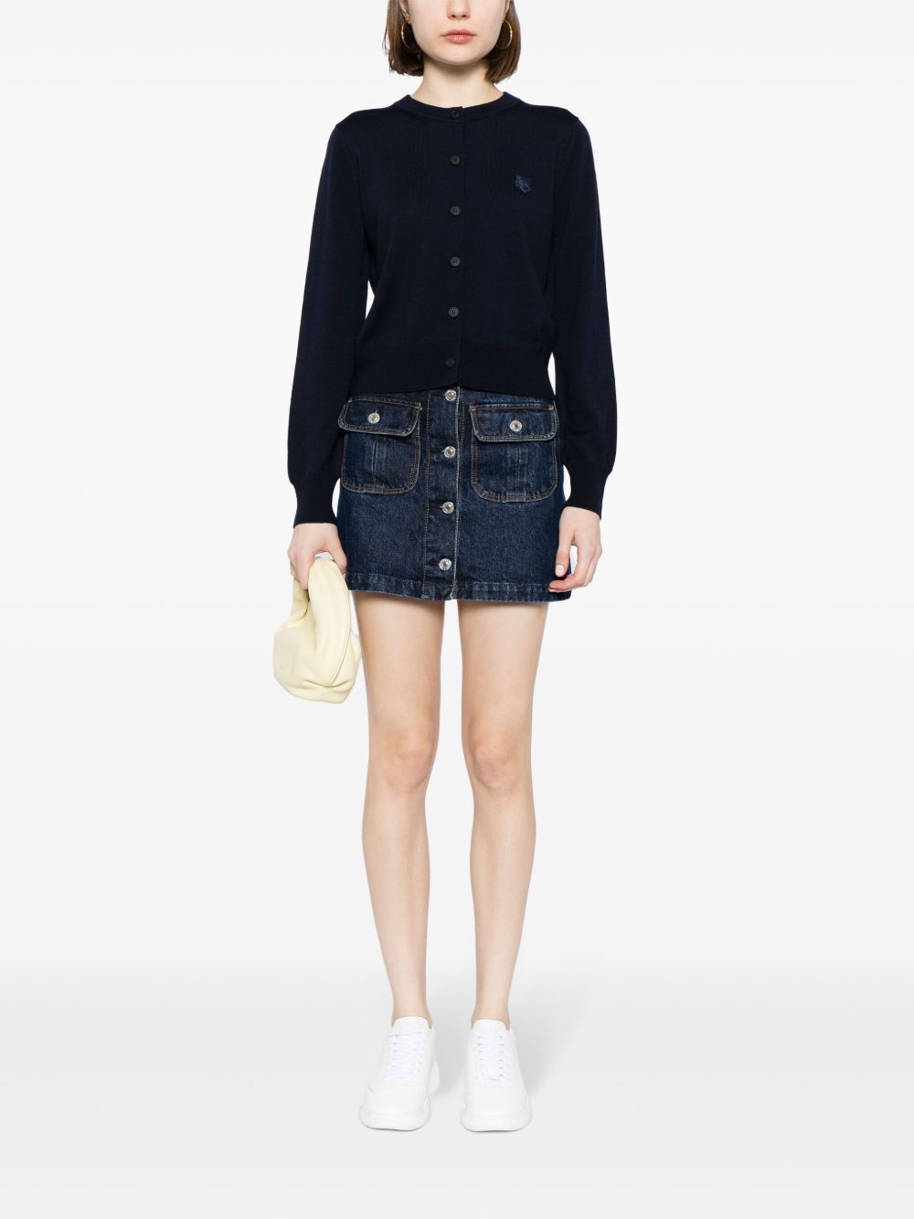 Maison Kitsune Sweaters Blue Wool