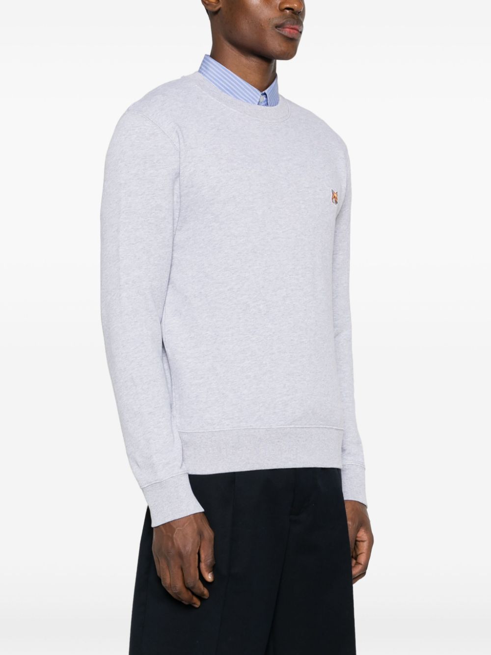 Maison Kitsune Sweaters Grey Cotton