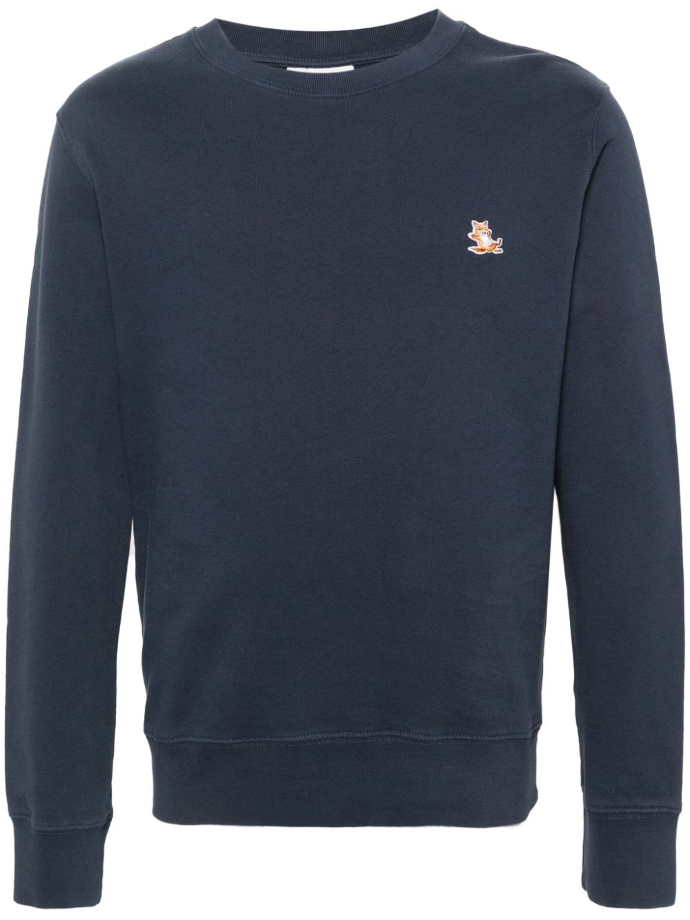 Maison Kitsune Sweaters Blue Cotton