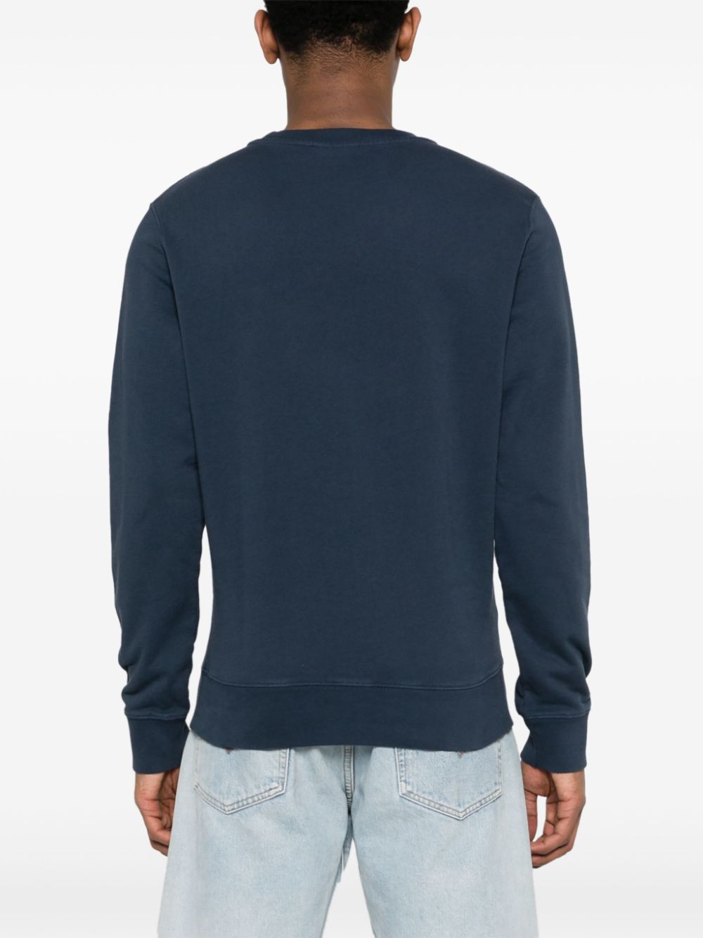 Maison Kitsune Sweaters Blue Cotton