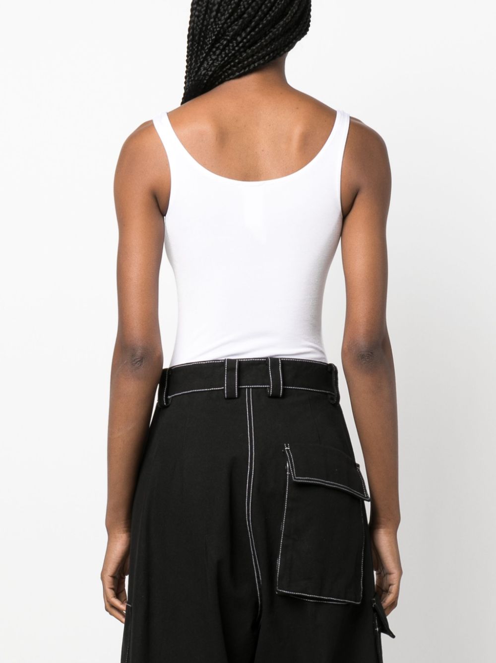 Wolford Top White Cotton Polyamide Elastane