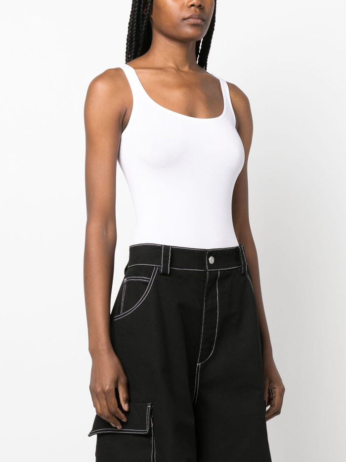 Wolford Top White Cotton Polyamide Elastane