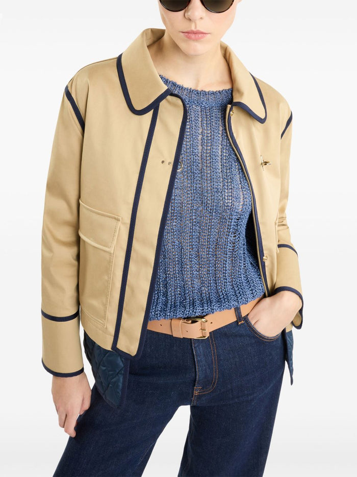 Fay Jackets Beige Cotton