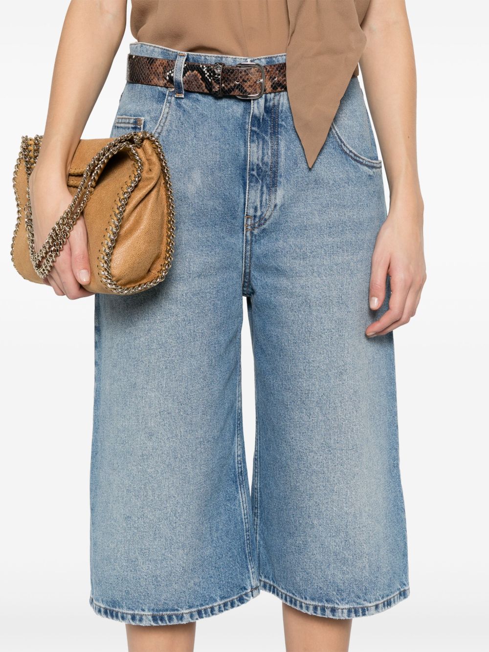 Stella Mccartney Shorts Clear Blue Cotton
