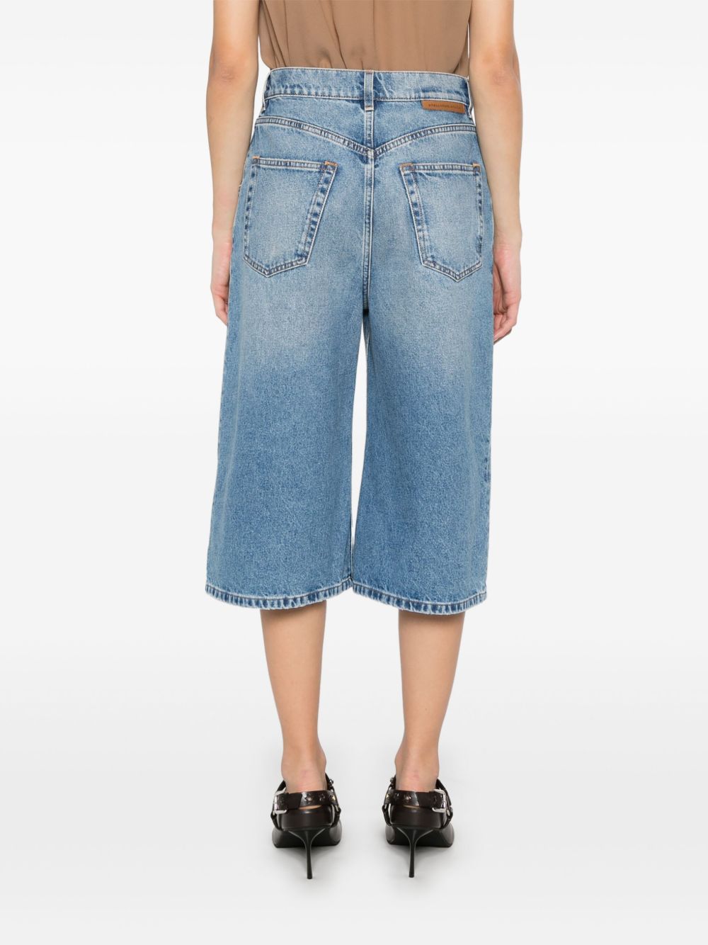 Stella Mccartney Shorts Clear Blue Cotton