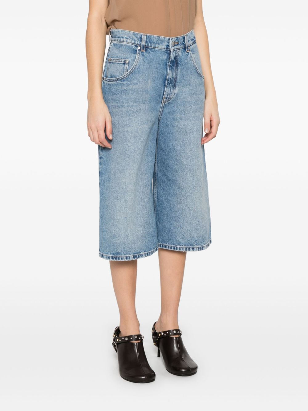 Stella Mccartney Shorts Clear Blue Cotton