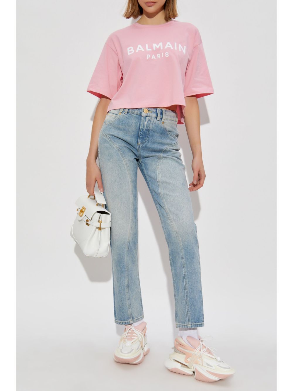 Balmain T-Shirts And Polos Pink Organic Cotton