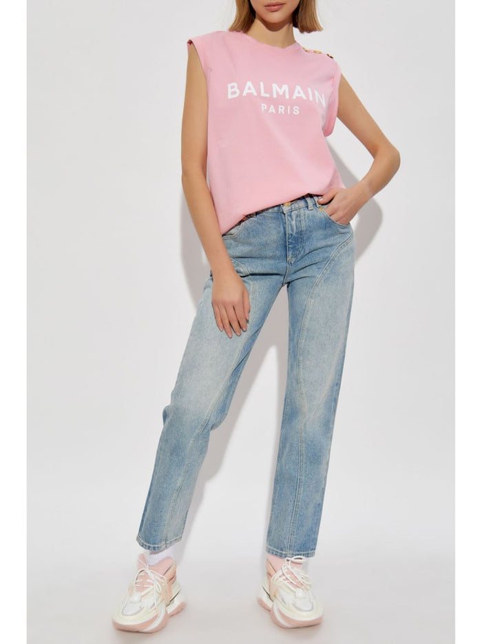 Balmain Top Pink Organic Cotton