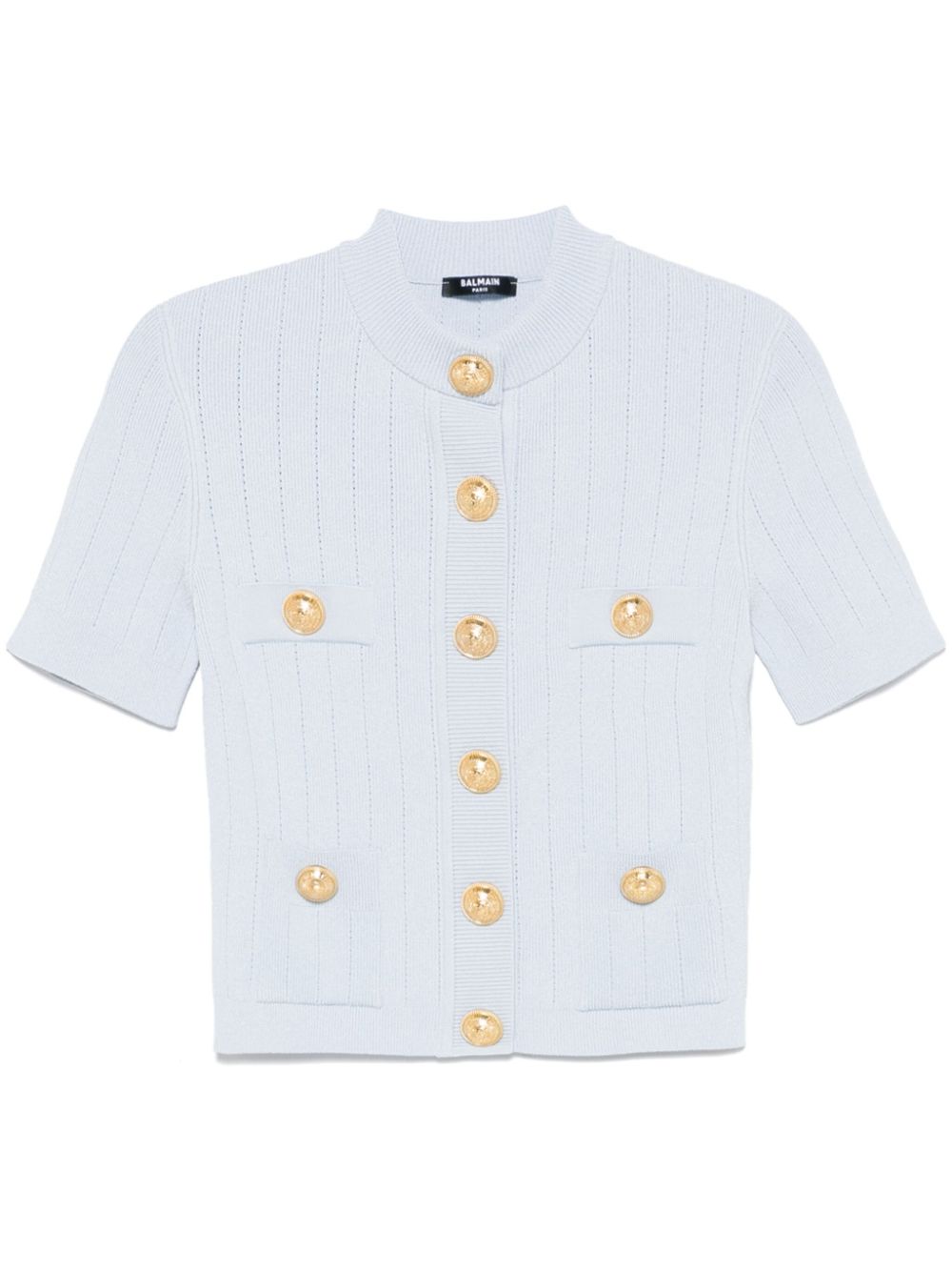 Balmain Sweaters Clear Blue Viscose