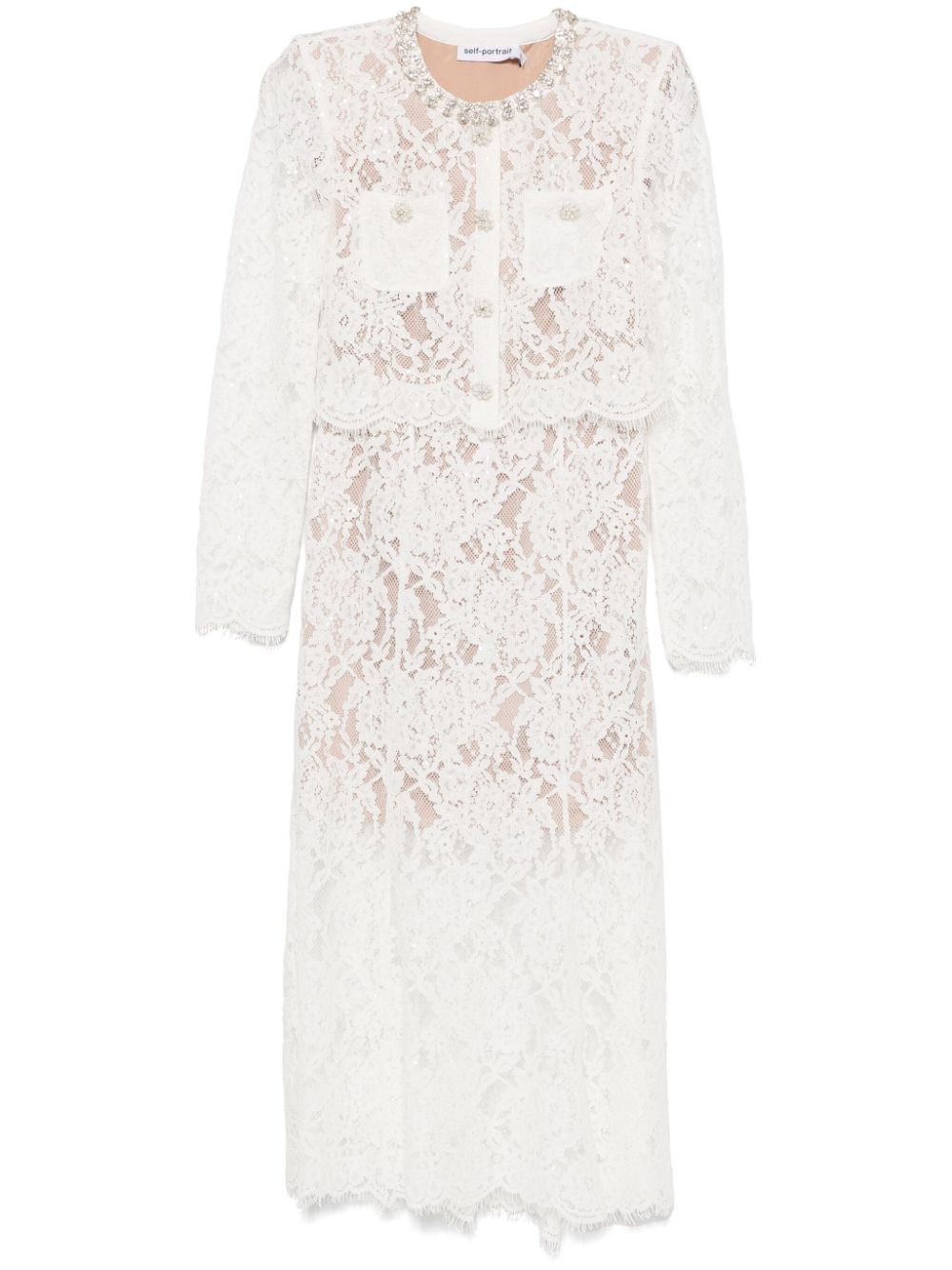 Self-Portrait Dresses White Outer: Viscose
