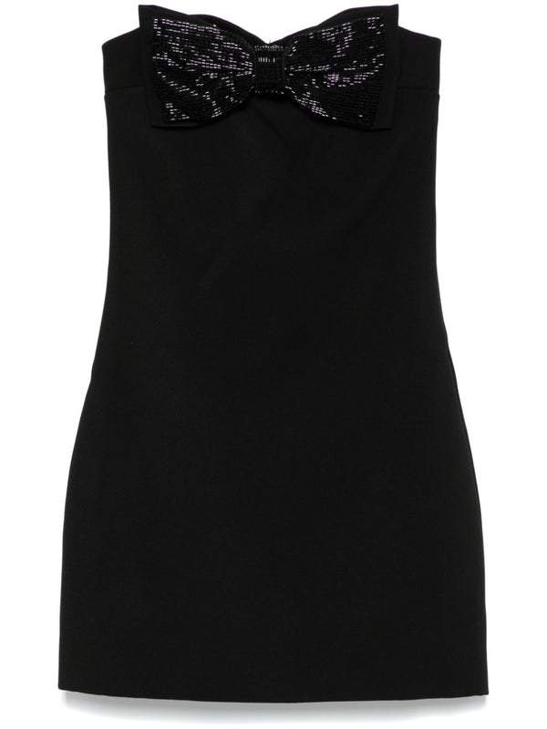 Self-Portrait crepe bandeau mini dress