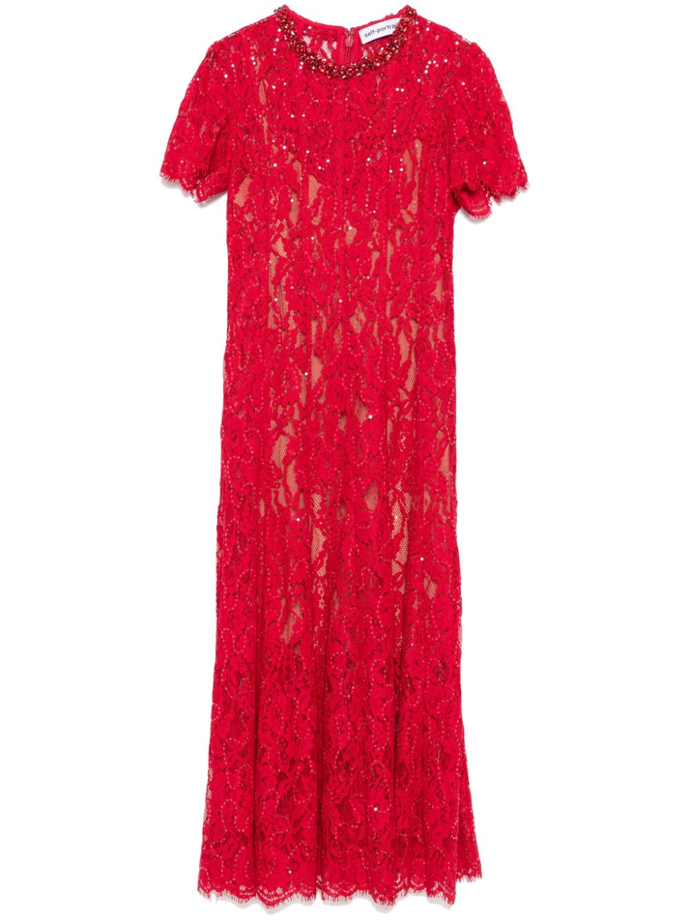 Self-Portrait Dresses Red Outer: Viscose