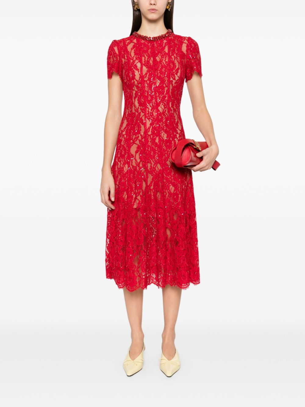 Self-Portrait Dresses Red Outer: Viscose