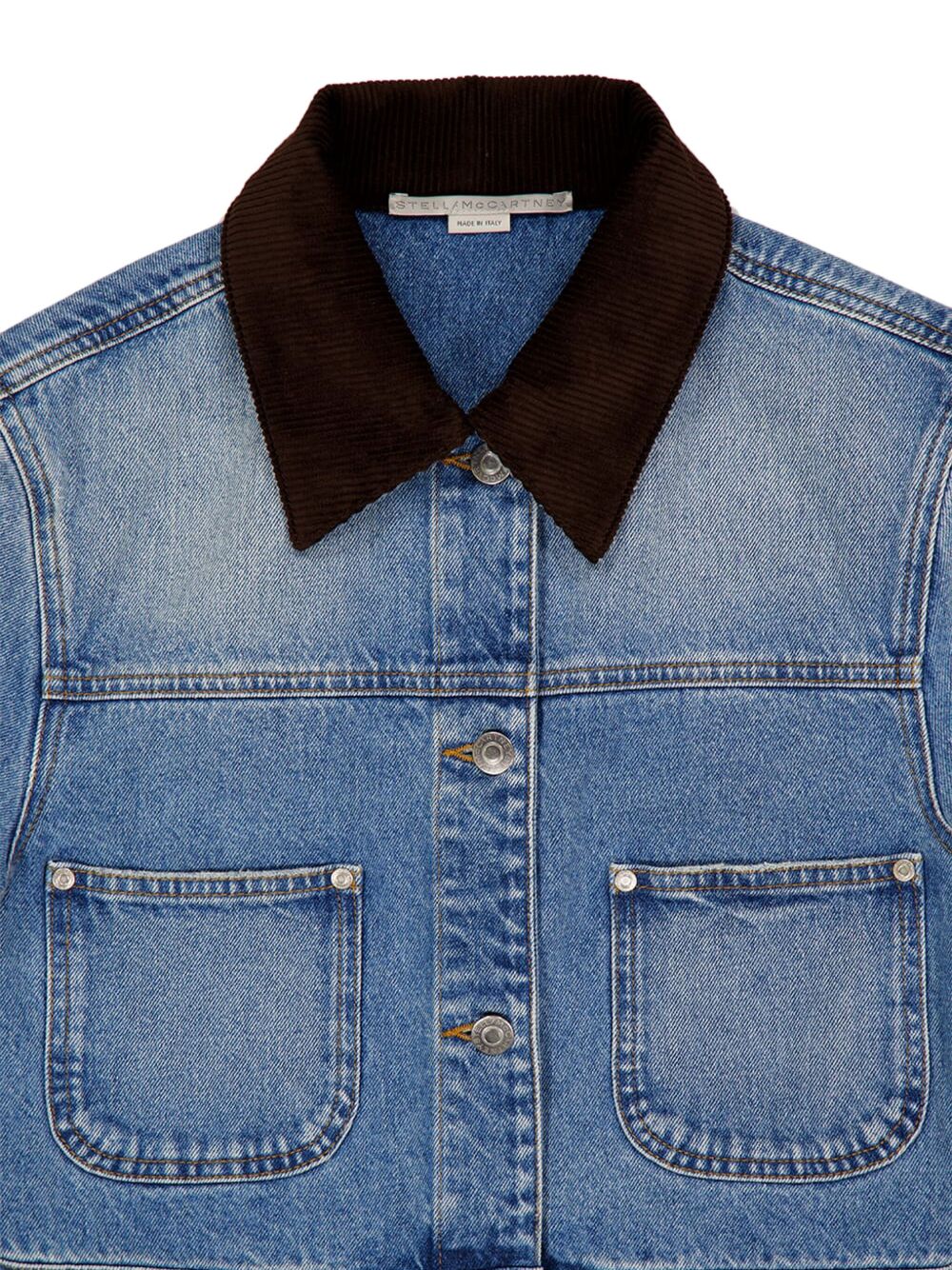 Stella Mccartney Coats Clear Blue Cotton