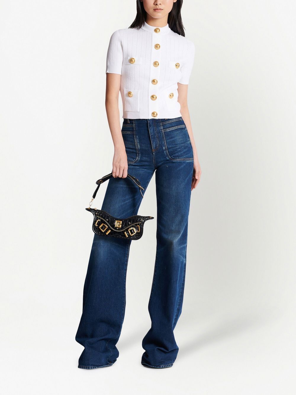 Balmain Sweaters White Viscose