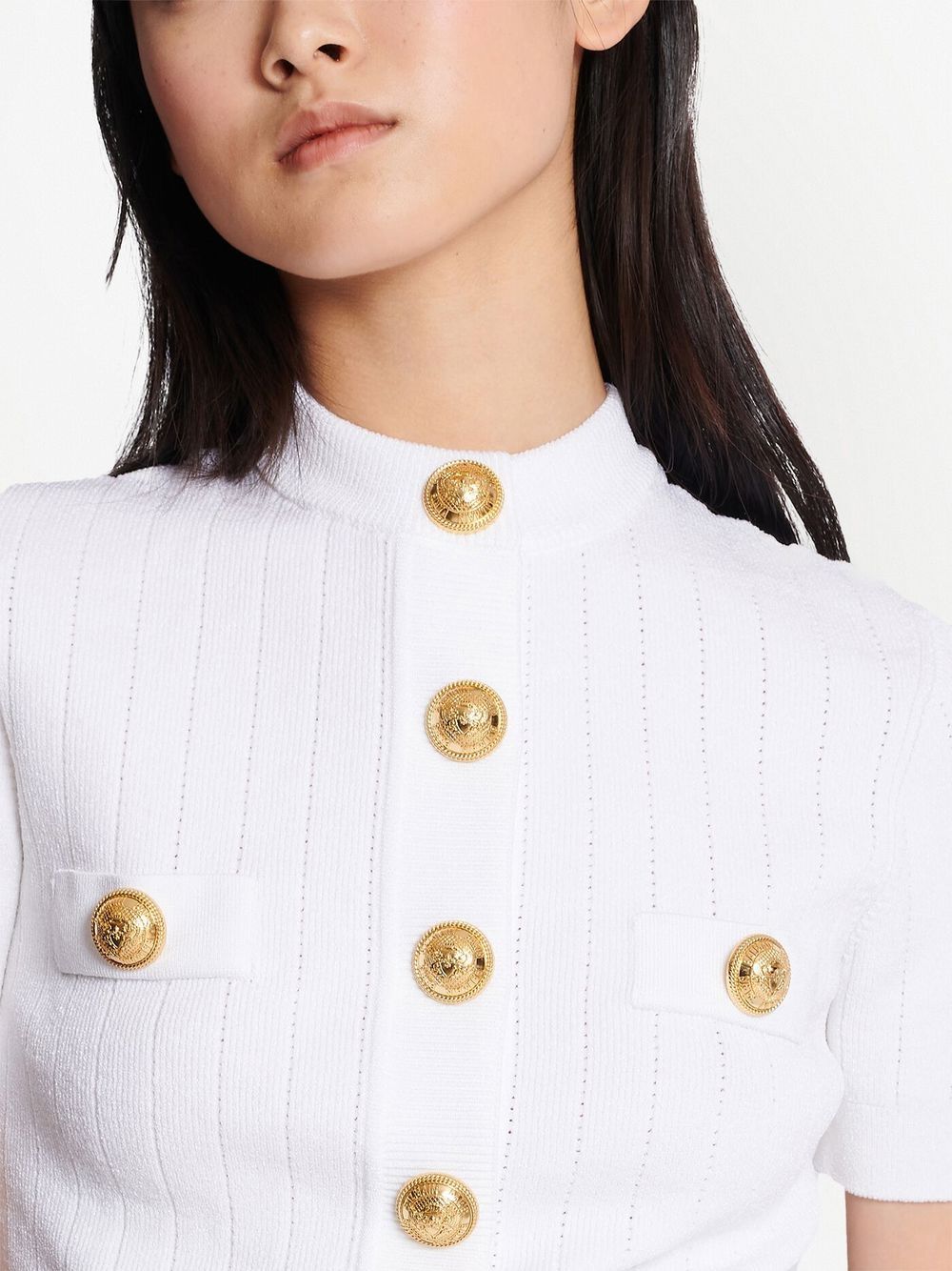 Balmain Sweaters White Viscose