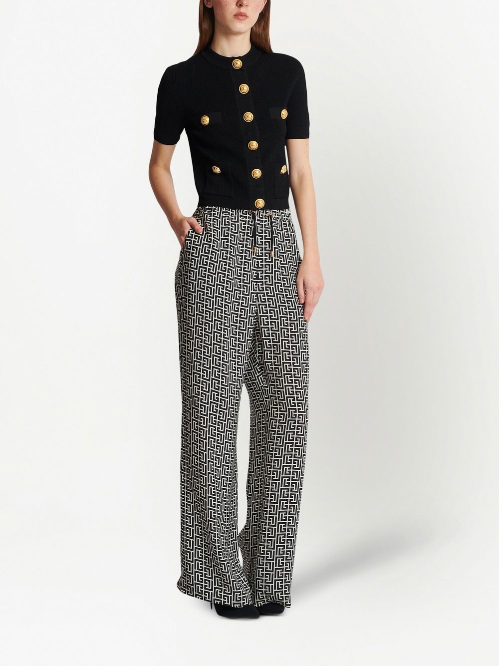 Balmain Sweaters Black Viscose
