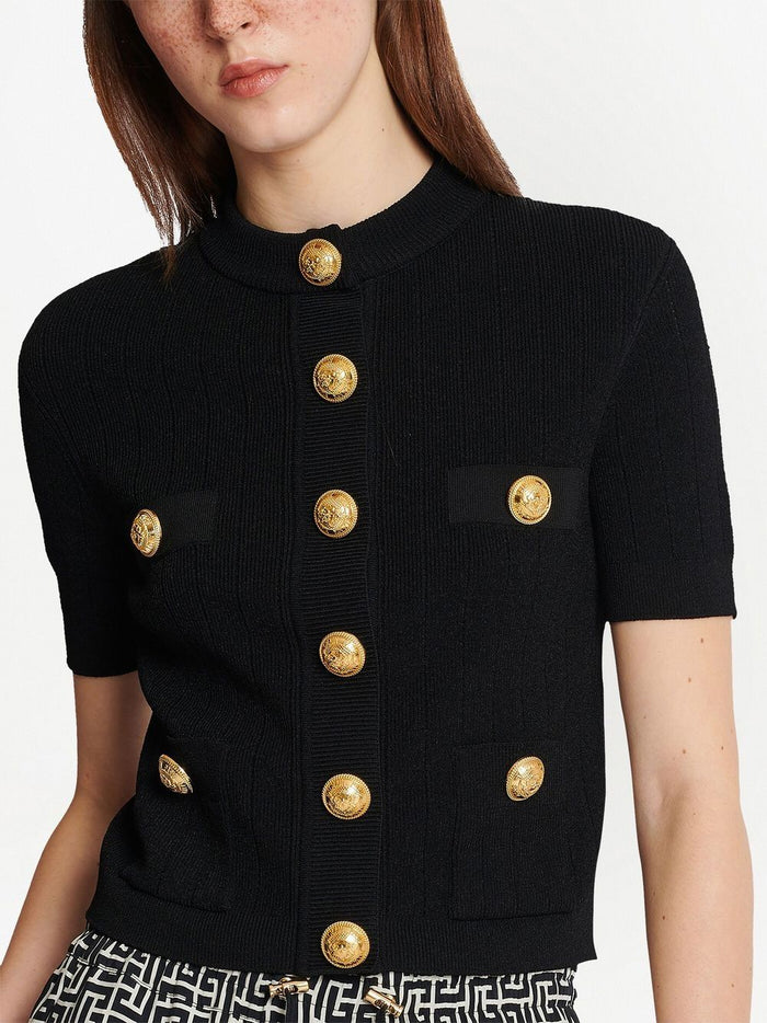 Balmain Sweaters Black Viscose