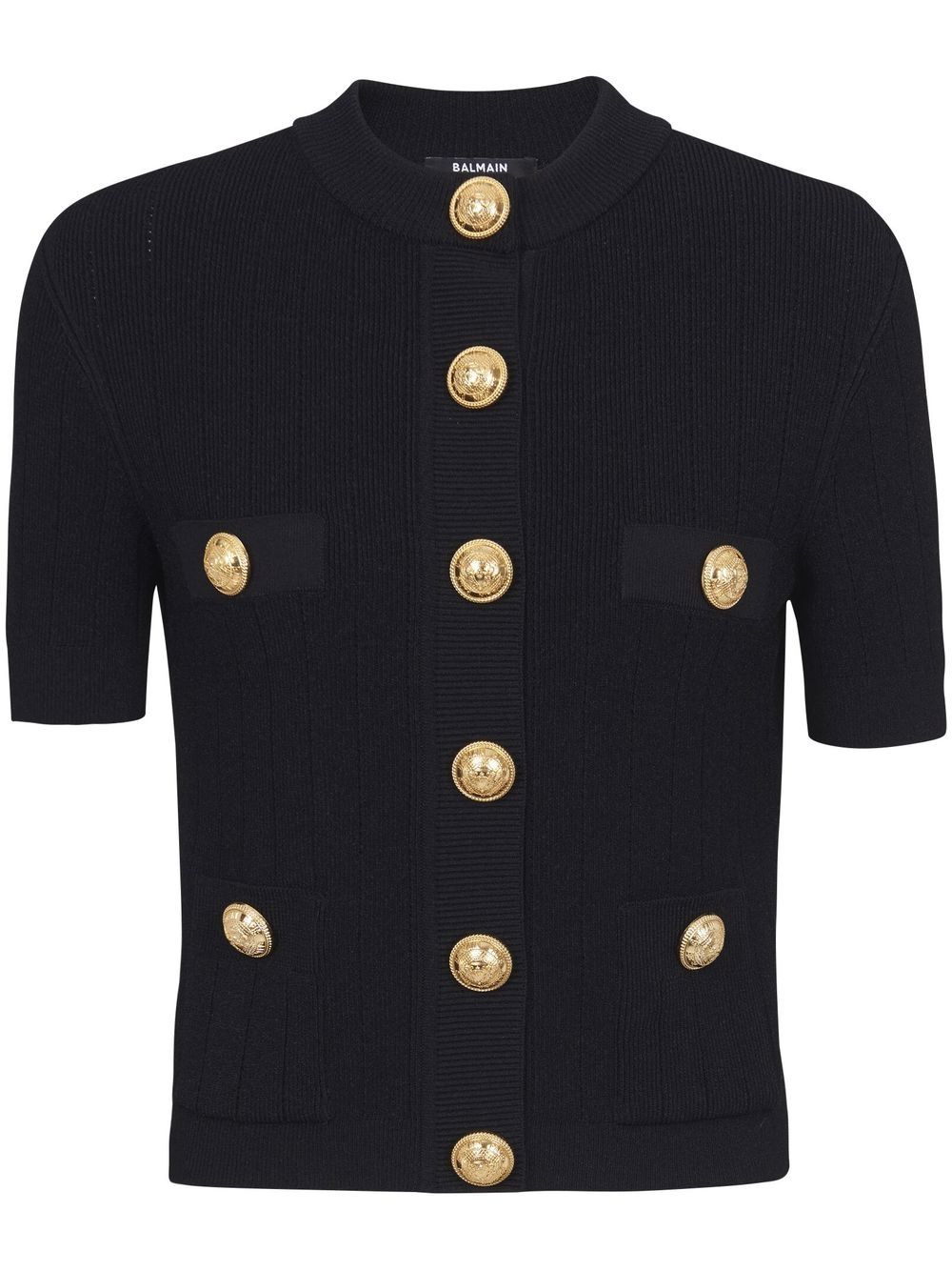Balmain Sweaters Black Viscose