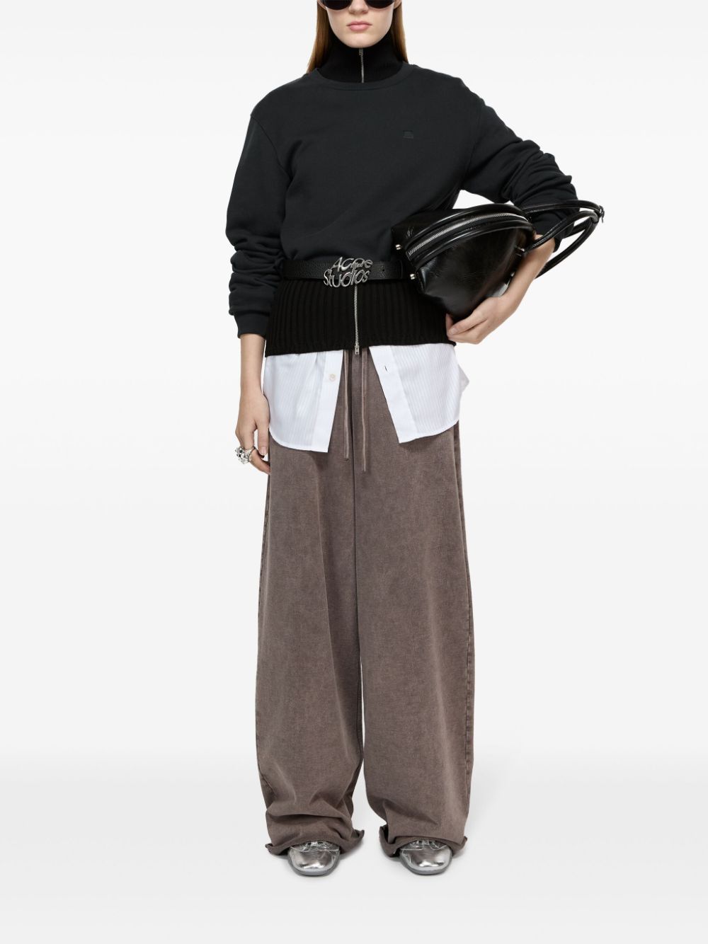 Acne Sweaters Black Cotton