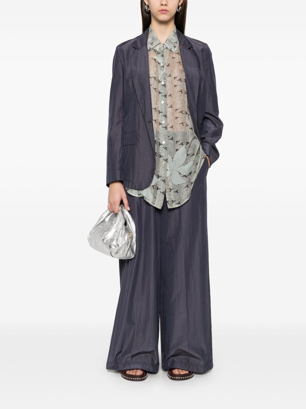Forte Shirts Grey Silk