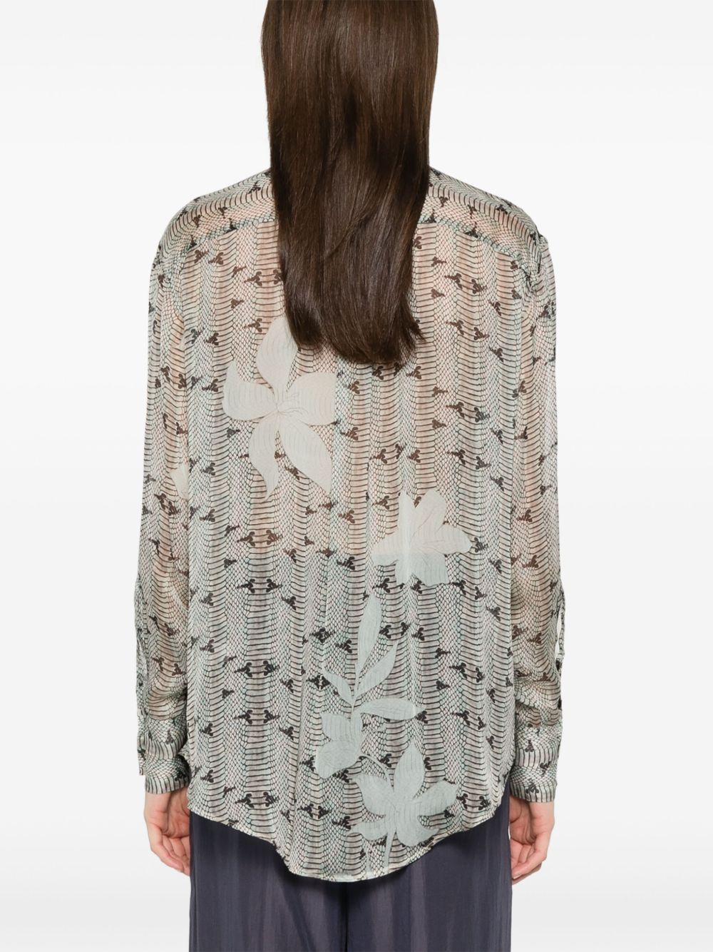 Forte Shirts Grey Silk