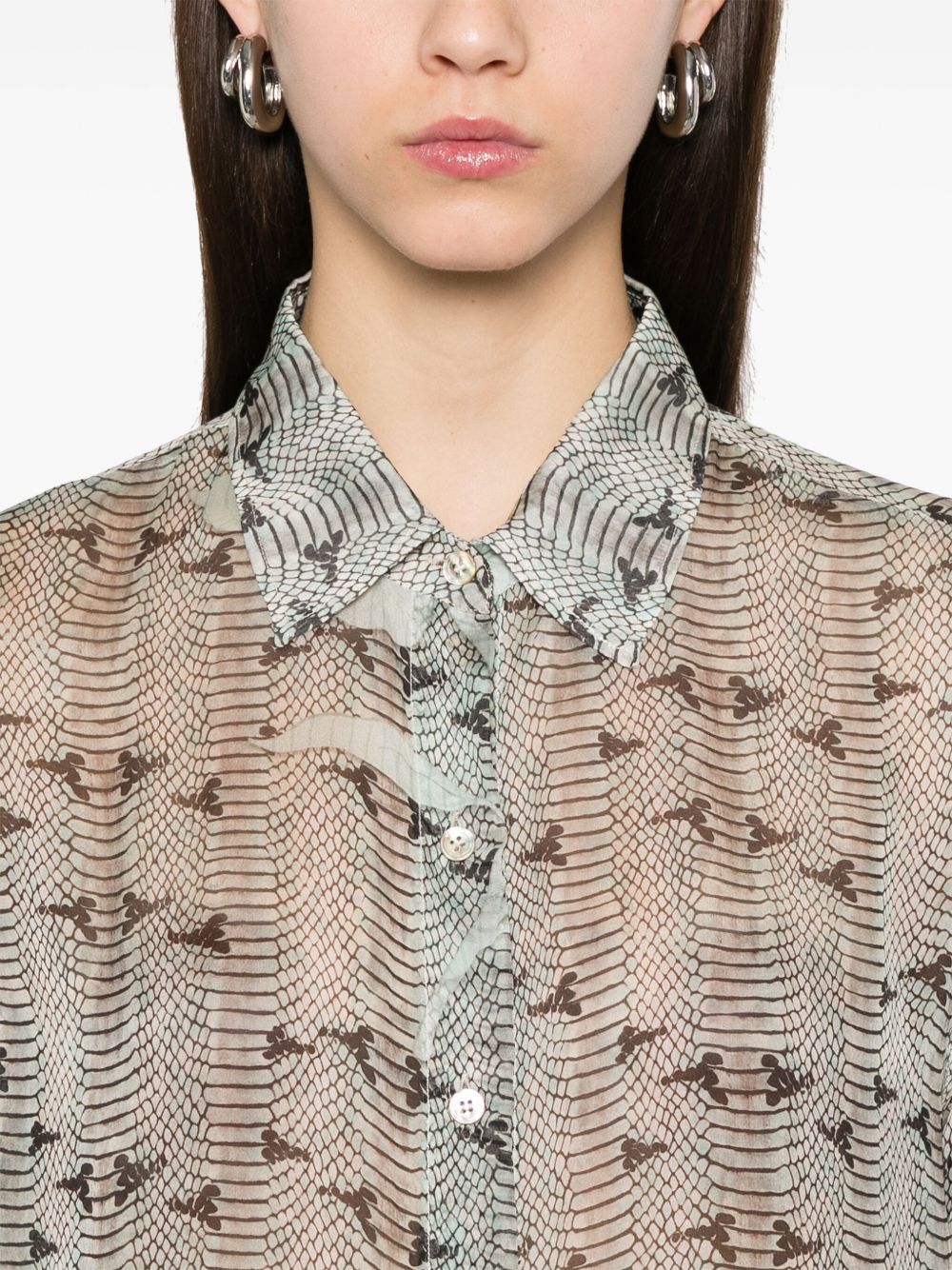 Forte Shirts Grey Silk
