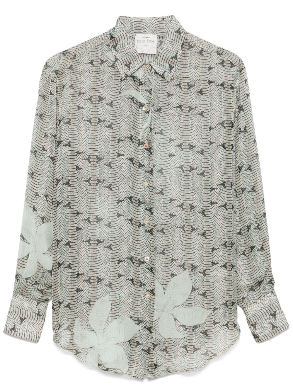 Forte Shirts Grey Silk